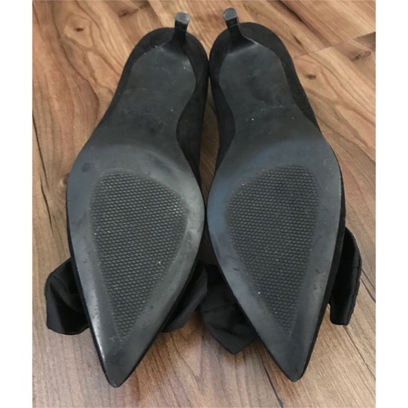 Zara- Black Kitten Heel Shoes - Picture 5 of 5